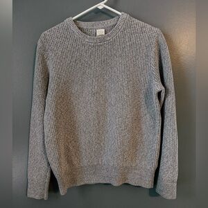 GAP 100% Cotton Gray Ribbed Knit Sweater